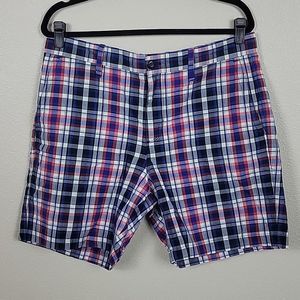Plaid Cotton Shorts, Size 33, 7" inseam.